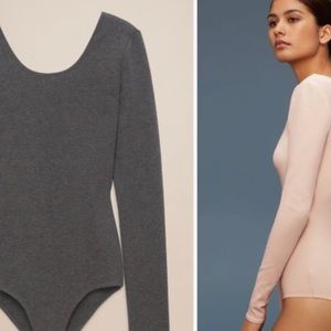 Aritzia TNA Gray Bodysuit NEW